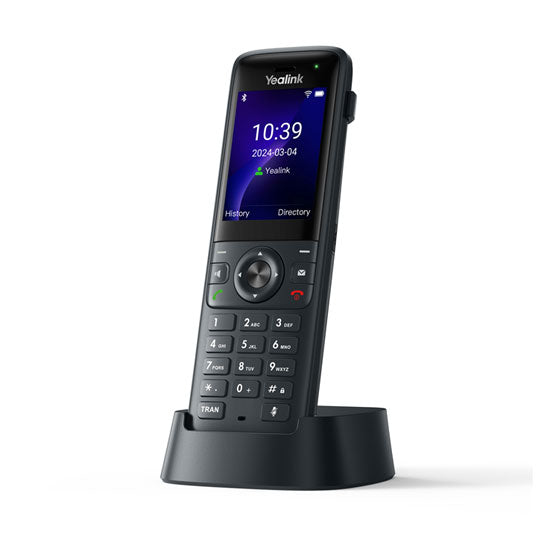 Yealink AX83H Handheld  Wi‑Fi IP Phone with Bluetooth, HD Audio, Smart Noise Cancellation, QuickCharge & Belt Clip