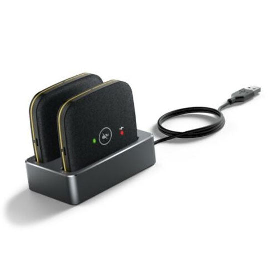 Yealink CPW65 Dual Wireless DECT Microphones with Charging Cradle & USB Cable