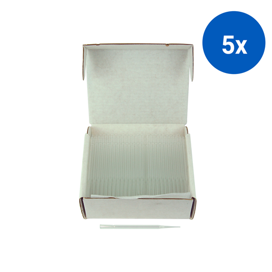 Accu-Drop Pasteur Pipette Glass 250/Box 4 Boxes/Carton 1000/Carton - Clear x5