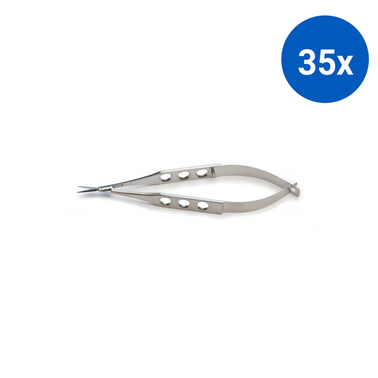Livingstone Vannas Scissors 11cm Straight Stainless Steel - Silver x35