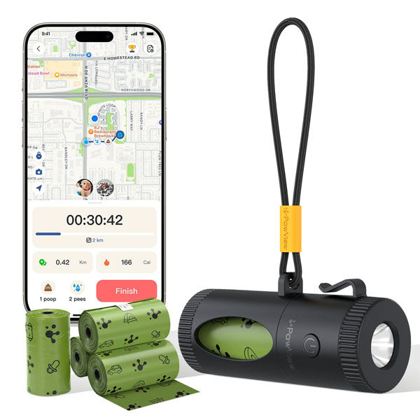 PawView Smart Poop Bag Dispenser - Black