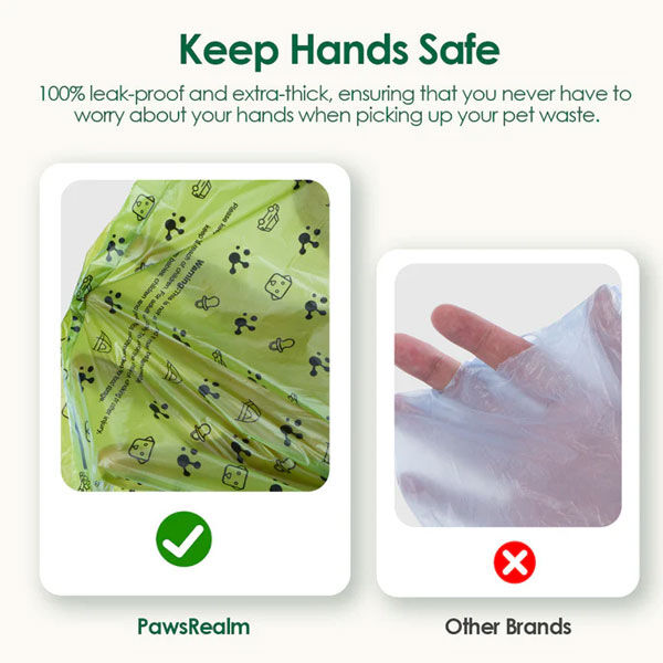 PawView Leak-Proof Bags 8 Rolls - Green