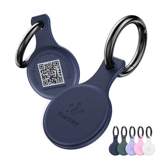 PawView Anti-Loss NFC & QR Code Pet ID Tag - Blue