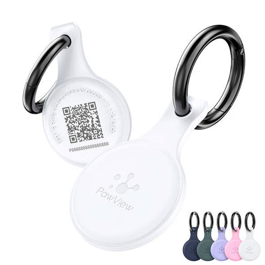 PawView Anti-Loss NFC & QR Code Pet ID Tag - White