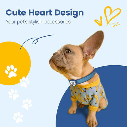 PawView Heart Anti-Loss Smart Pet ID Tag with QR Code - Blue