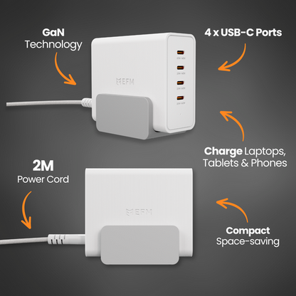 EFM 140W Desktop Power Station with GaN, PD3.1 and PPS - White