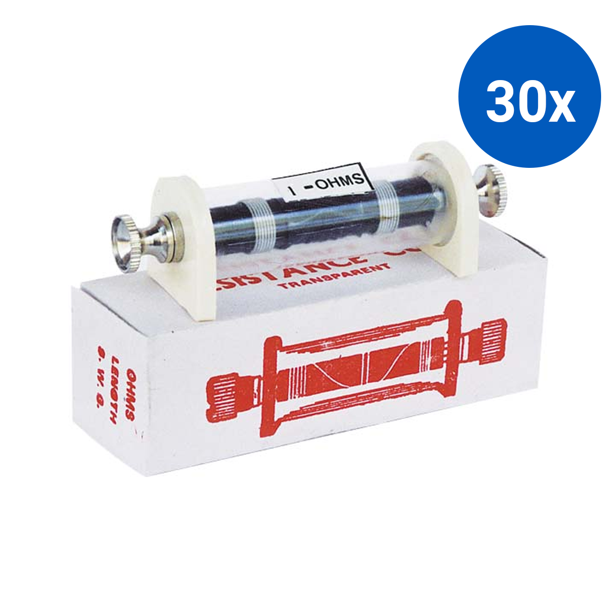 Resistance Coil with 4mm Terminals 0.5 Ohms - White x30