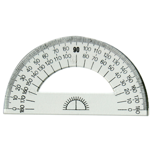 Livingstone Protractor 180 Degrees Recyclable Plastic - White x1215