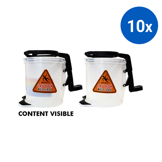 Livingstone Mop Wringer Bucket 16 Litres - Clear x10