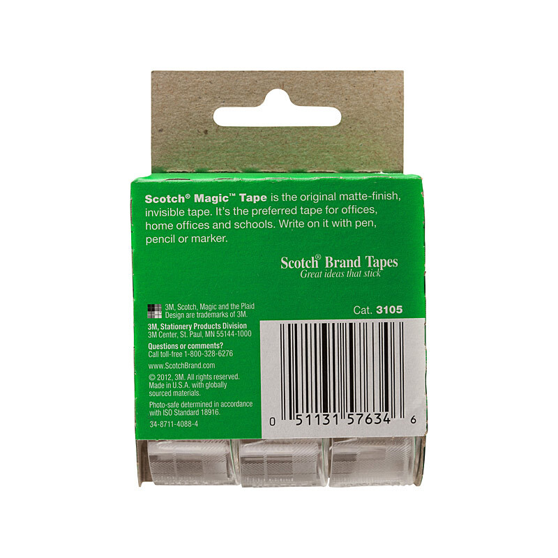 Scotch SCT Tape 3105 19mm x 7.6m 3 Pack - 6 Box