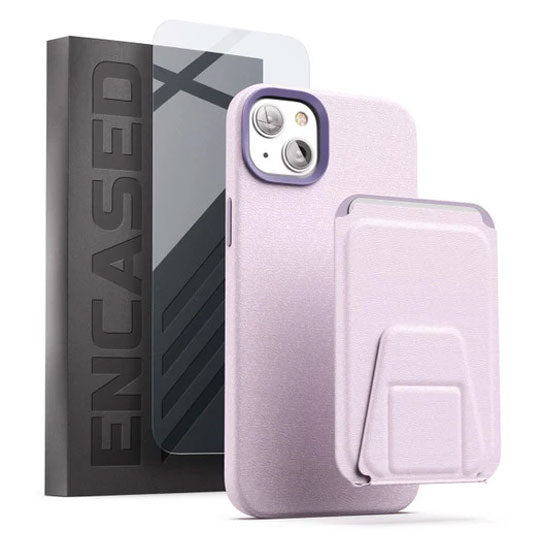 Encased Artura Leather MagSafe Case and Wallet iPhone 14 - Lavender
