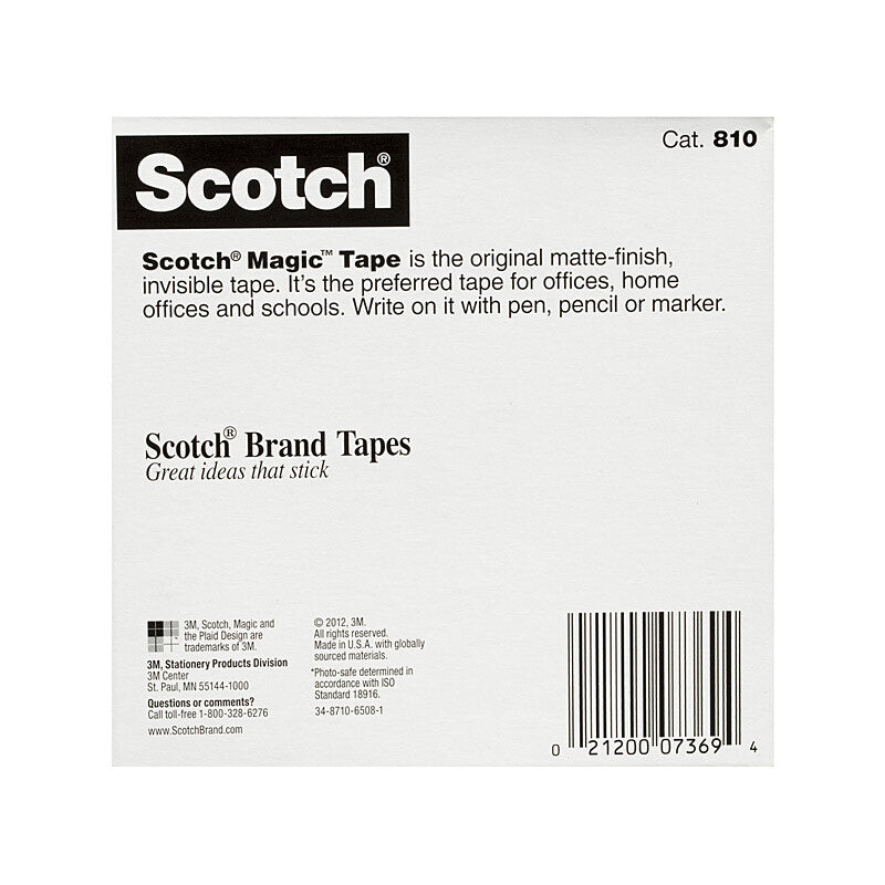 Scotch Magic Tape 810 25.4mm x 65.8M