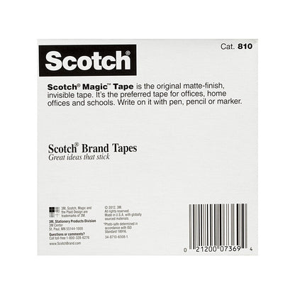 Scotch Magic Tape 810 25.4mm x 65.8M