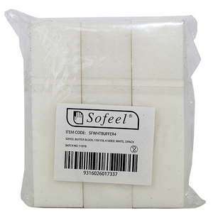 Sofeel 4 Sided Buffer Block 150/150 Grit 3 Pieces/Pack - White x165