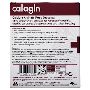Calagin Calcium Alginate Dressing Non-Adherent 5cm x 5 cm 10 Pieces/Box - White x25