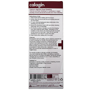 Calagin Calcium Alginate Dressing Non-Adherent 30cm 5 Pieces/Box - White x15