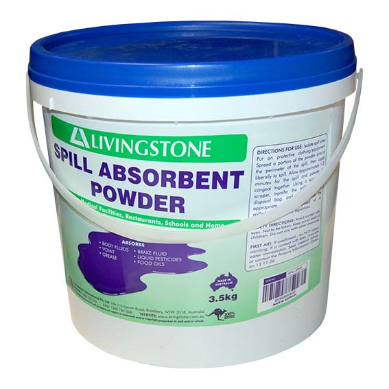 Livingstone Body Fluid and Infectious Waste Absorbent Powder 3.5 Kg/Pail - White x10