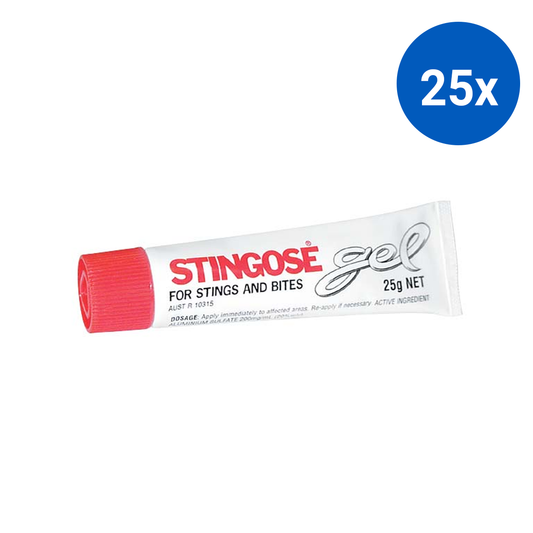 Stingose Topical Gel for Soothing Pain Itch Insect Bites and Skin Irritation 25g Schedule 0 - White x25
