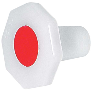 Livingstone Plastic Stopper Octagonal Cap 15-19MM Diameter 25MM Cone 30MM Height Polyethylene - White x195