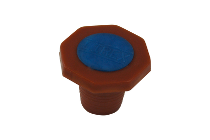 Polyethylene Recyclable Plastic Stopper Octagonal Cap 21 to 24mm - Brown x195