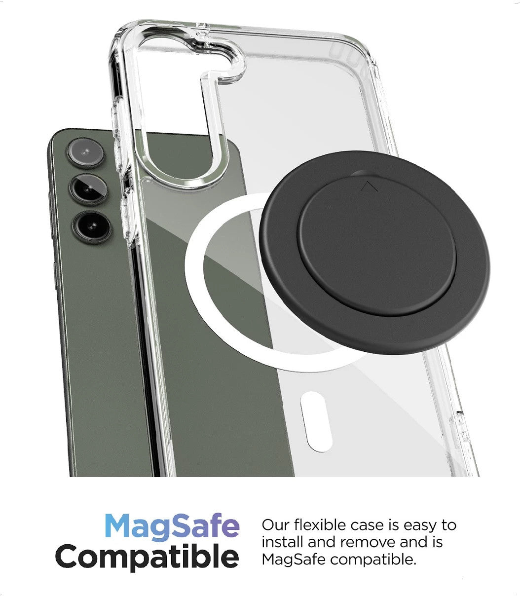 Encased Clear Magsafe Case Samsung Galaxy S23 with MagSafe Grip - Clear