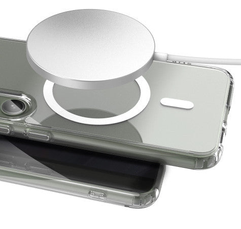 Encased Clear MagSafe Case Samsung Galaxy S23+ Plus with Portable MagSafe Charger - Clear