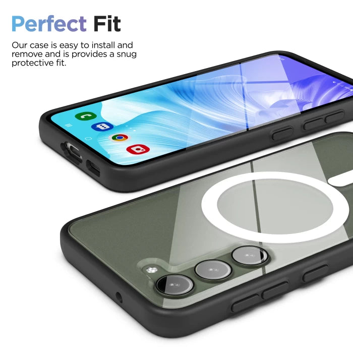 Encased Clear Magsafe Case Samsung Galaxy S23+ Plus - Black