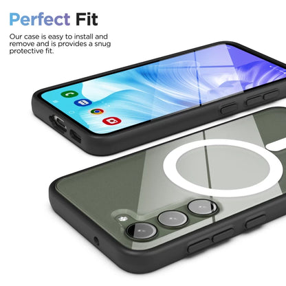 Encased Clear Magsafe Case Samsung Galaxy S23+ Plus - Black
