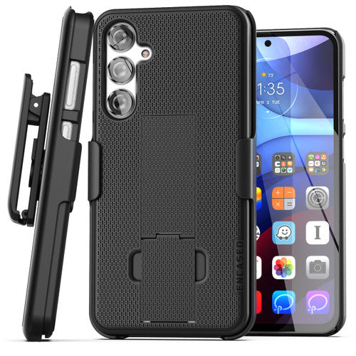 Encased Duraclip Case Samsung Galaxy S24+ Plus with Belt Clip Holster - Black