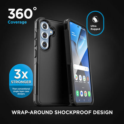 Encased Challenger Case Samsung Galaxy S25 - Black