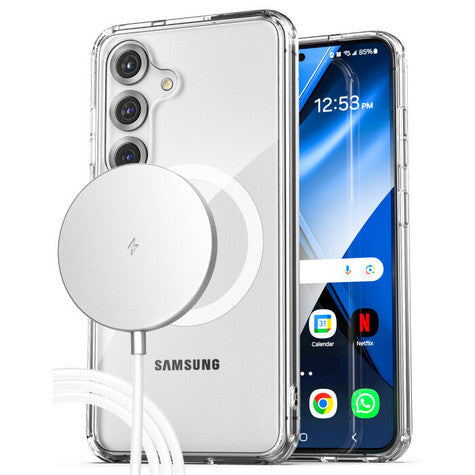 Encased Clear Back Case Samsung Galaxy S25 with MagSafe Charger - Clear