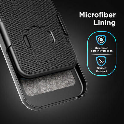 Encased Duraclip Case Samsung Galaxy S25 with Belt Clip Holster - Black