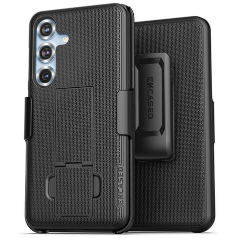 Encased Duraclip Case Samsung Galaxy S25 with Belt Clip Holster - Black