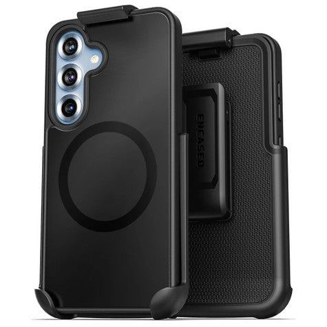 Encased Slimshield Case Samsung Galaxy S25 with Belt Clip Holster - Black