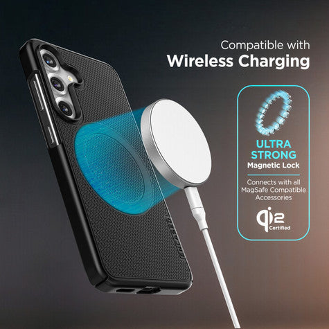 Encased Slimline Case Samsung Galaxy S25 with Belt Clip Holster - Black