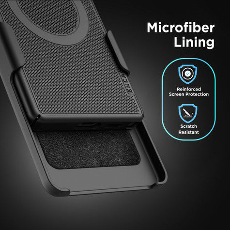 Encased Slimline Case Samsung Galaxy S25 with Belt Clip Holster - Black