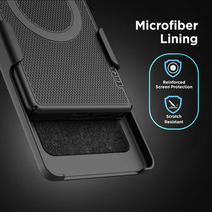 Encased Slimline Case Samsung Galaxy S25 with Belt Clip Holster - Black