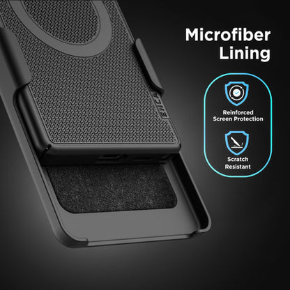 Encased Slimline Case Samsung Galaxy S25+ Plus with Belt Clip Holster - Black