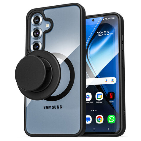 Encased Slimshield Case Samsung Galaxy S25 with Magnetic Grip - Black