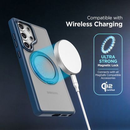 Encased Kickstand Case Samsung Galaxy S25 Ultra with Belt Clip Holster - Blue