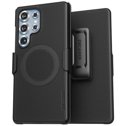 Encased Slimline Case Samsung Galaxy S25 Ultra with Belt Clip Holster - Black