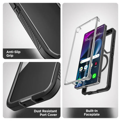 Encased Voyager Case Samsung Galaxy S25 Ultra with Belt Clip Holster - Black