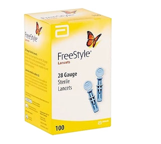Abbott Freestyle Thin Lancets 28 Gauge Lancets Sterile 100 Pieces/Box x20