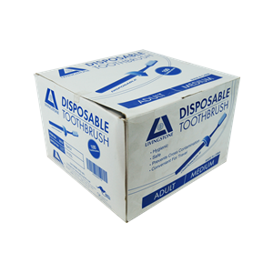 Livingstone Disposable Toothbrush Medium Bristles 1/Pack 100 Packs/Box - White x10