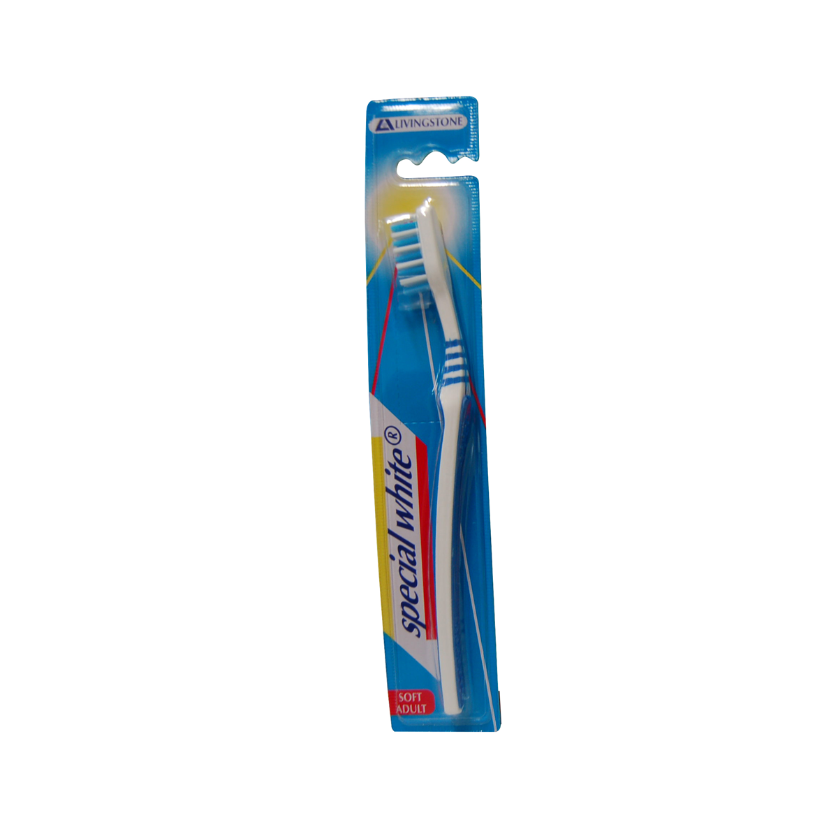 Livingstone Special White Toothbrush Adult Soft DuPont USA Bristles 12/Pack - Blue x40