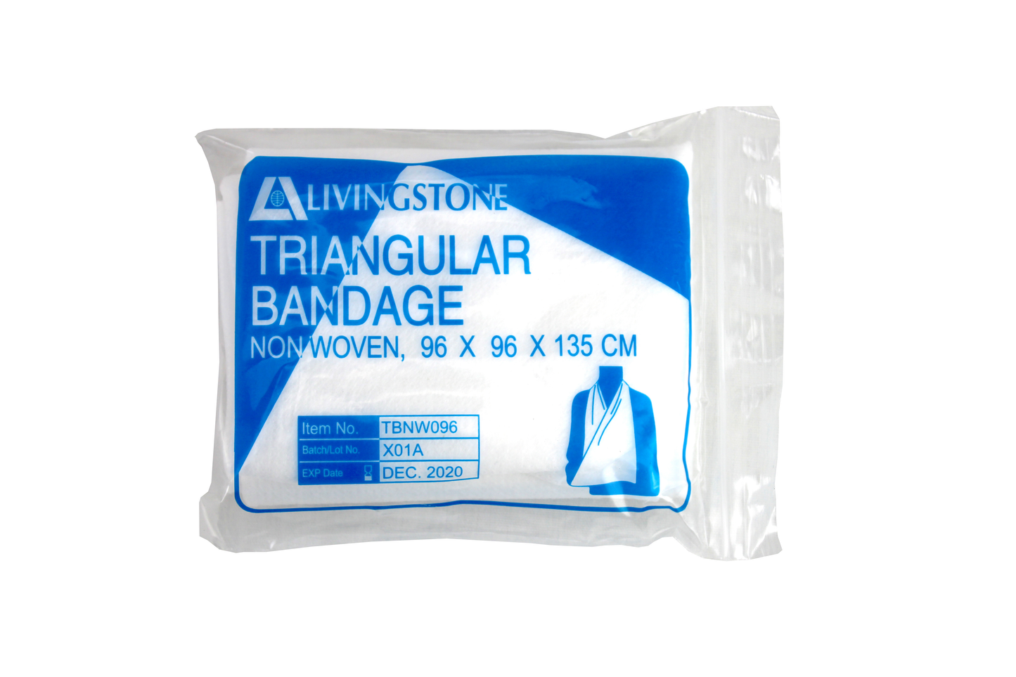 Livingstone Triangular Bandage Non-Woven 96 x 96 x 135 cm - White x310