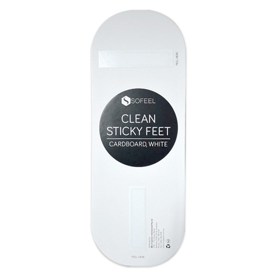 Clean Sticky Feet Cardboard 25 Pairs/Pack - White x35