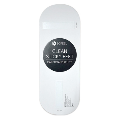 Clean Sticky Feet Cardboard 25 Pairs/Pack - White x35