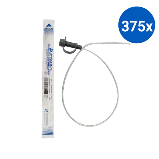 Livingstone Infant Feeding Tube 5FG Diameter: 1.66mm 40cm Graduated Sterile Nasogastric - White x375