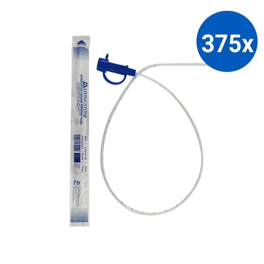 Livingstone Infant Feeding Tube 8FG Diameter: 2.66mm 40cm Graduated Sterile Nasogastric - White x375